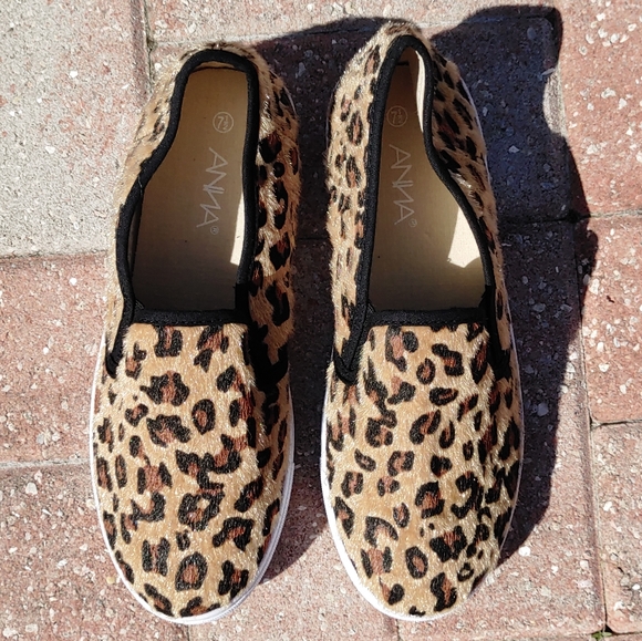 Anna Leopard Print Slip On Sneaker Shoes Size 7.5 - Picture 2 of 8